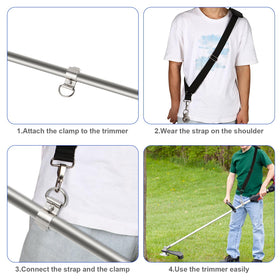 Aoheke AP1500 in-use strap shown on a trimmer.