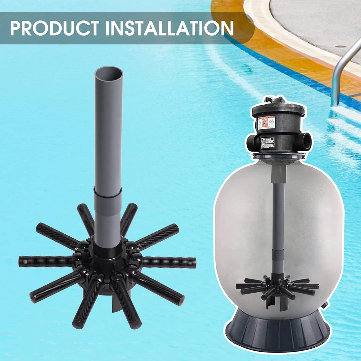 Aoheke SX180DA filter assembly close-up, showcasing high-quality materials.