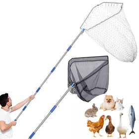 Aoiaute chicken-catching net with dual nets for versatile poultry handling.