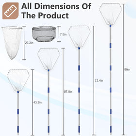 Aoiaute 5-stage stainless steel pole extends reach for safe catches.