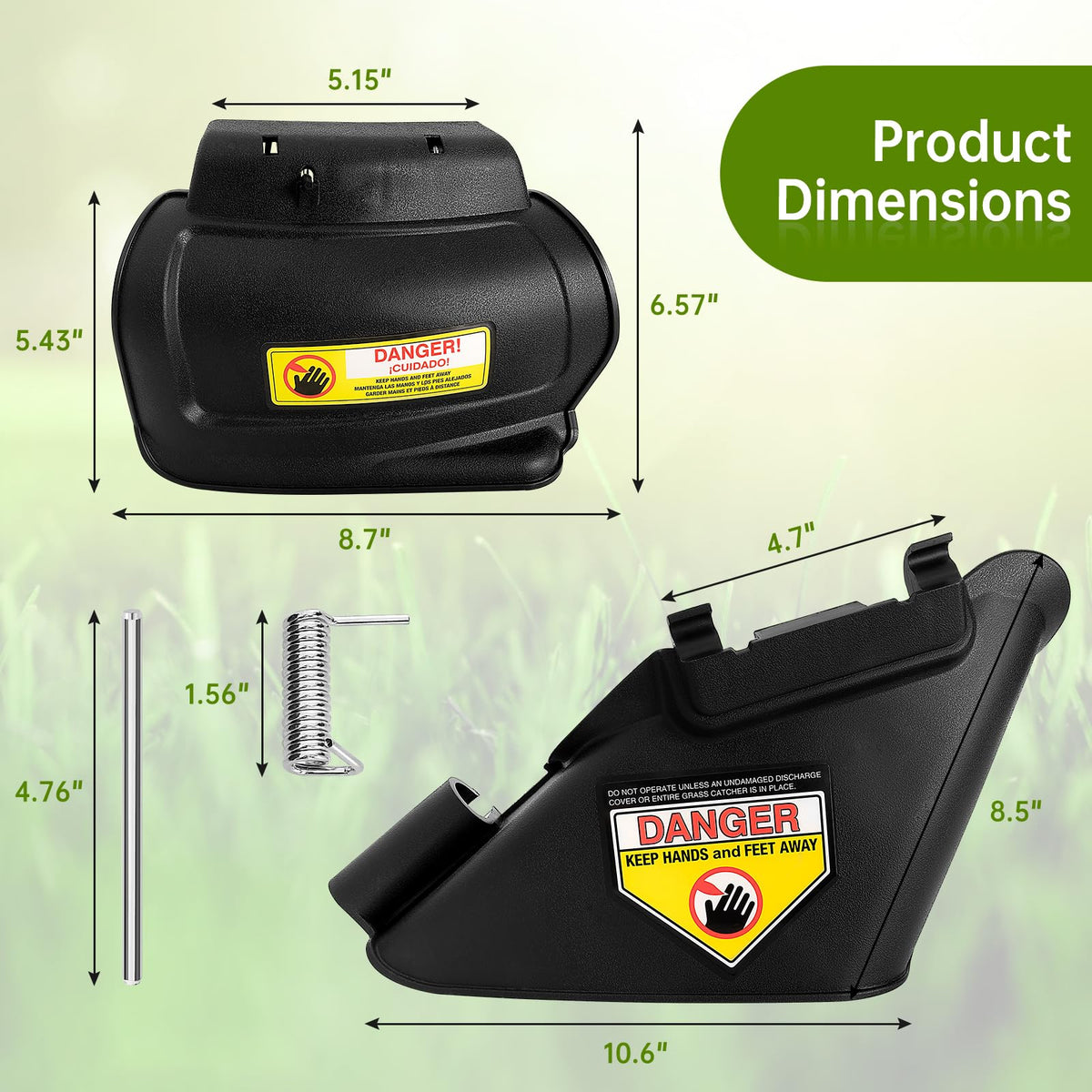 AOIT Craftsman hinged mulching plug enables finer grass shredding and lawn feed.