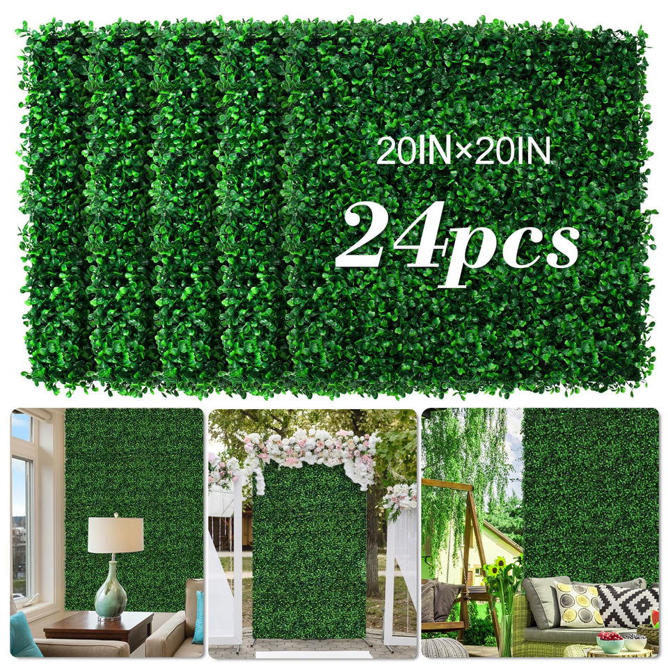 AOKIE boxwood panel close-up shows dense texture for natural privacy.