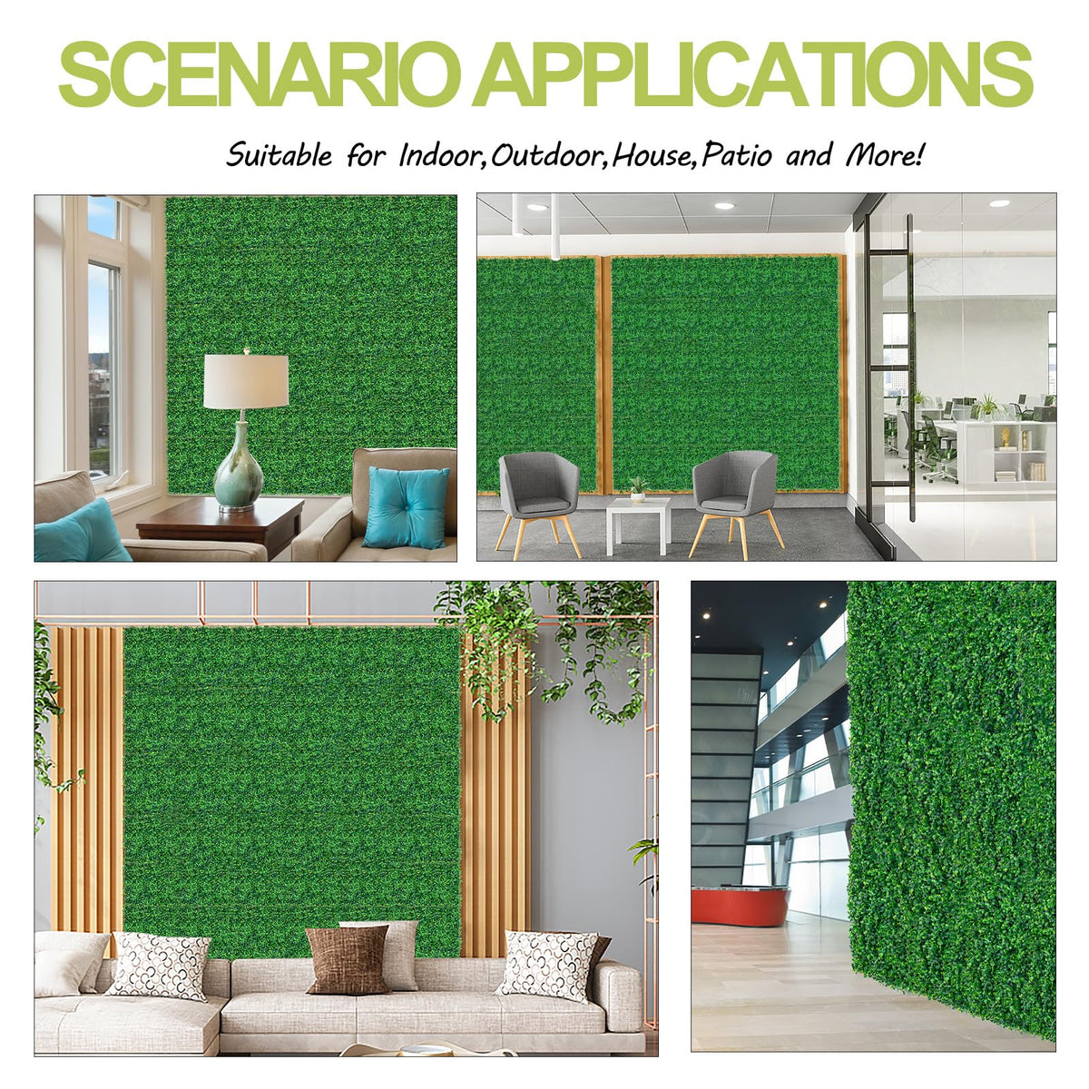 AOKIIE UV-resistant artificial hedge endures year-round outdoor use