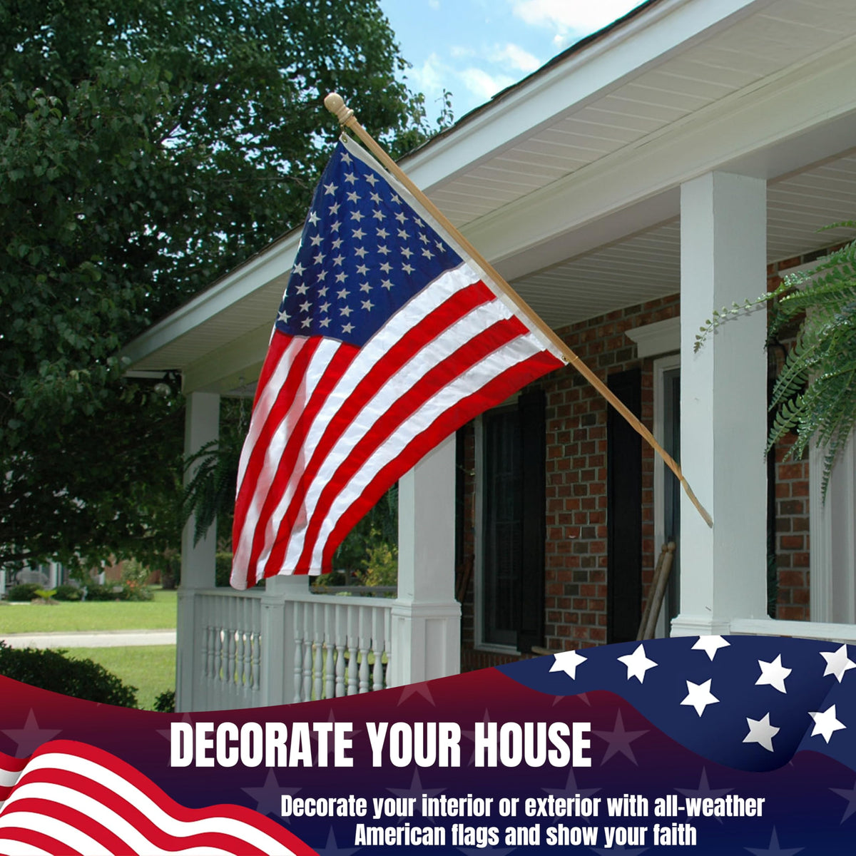 aokiie flag with heavy duty brass grommets for secure outdoor mounting