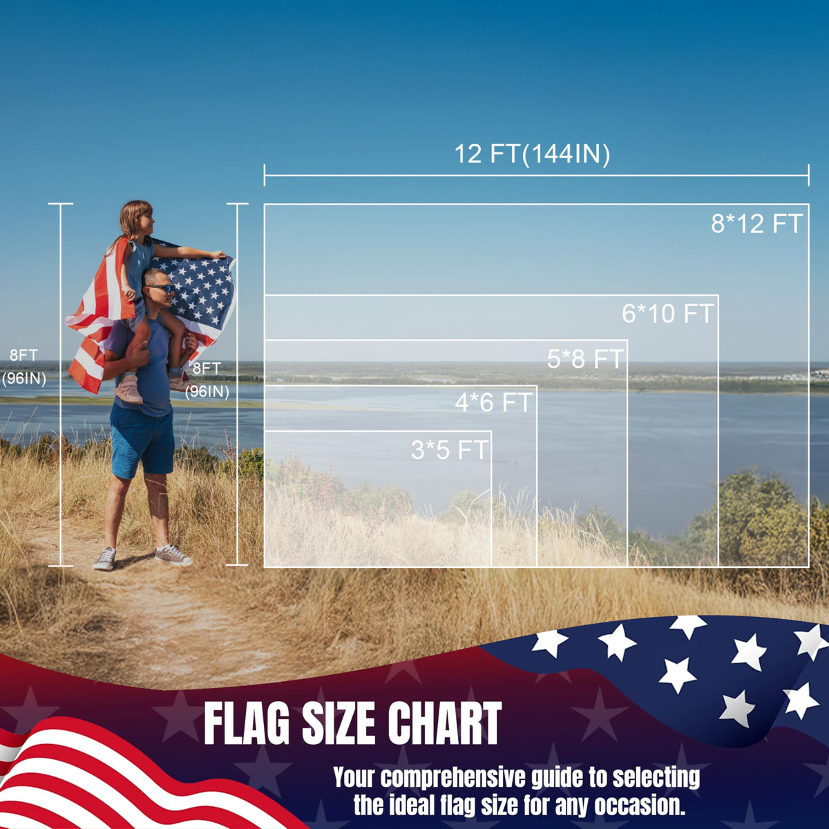 aokiie patriotic display flag ideal for Independence Day celebrations