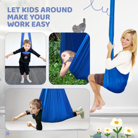 Calming space created by the Aokitec sensory swing for focus and relaxation