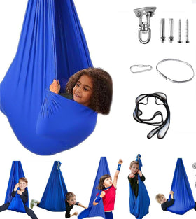 Aokitec sensory swing cocoon hammock provides a calming hug like space for kids