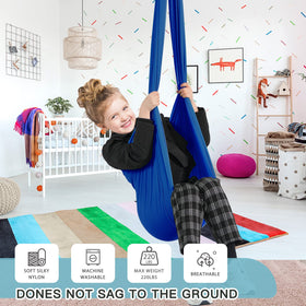 Soft silky nylon fabric of the Aokitec swing enhances comfort during play