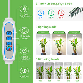 Aokrean grow light in 4500K warm white mode adds ambient lighting for rooms