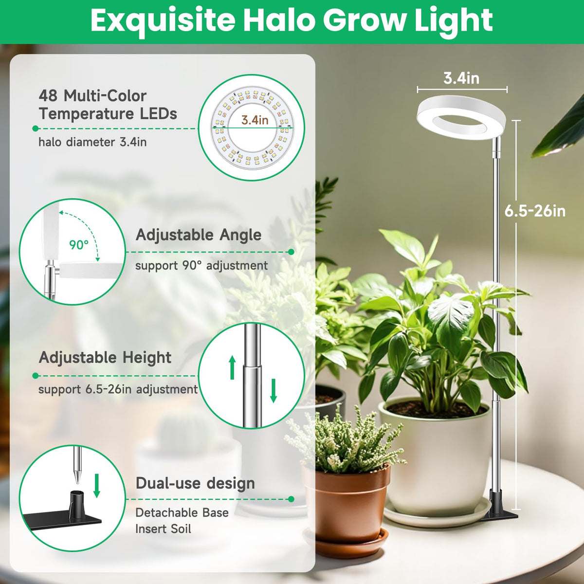 Aokrean Grow Light indoor-garden-setup enables efficient year-round plant care.