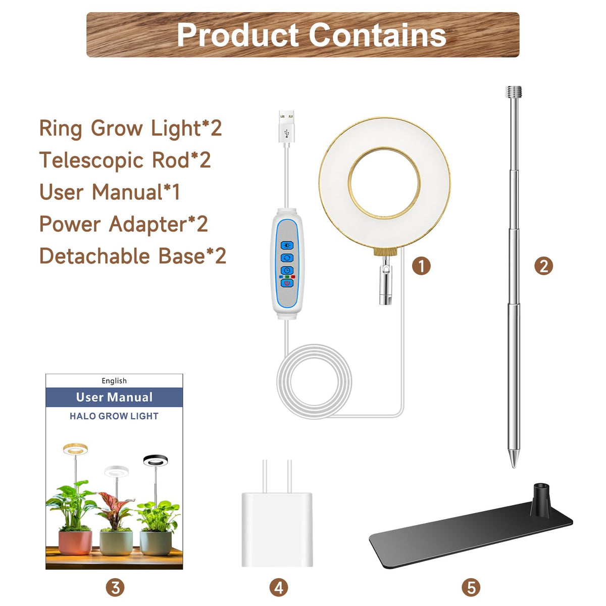 Aokrean Grow Light provides three spectrum modes for flexible plant lighting.