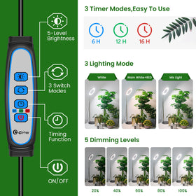 Aokrean Grow Lights auto timer interface makes daily scheduling simple