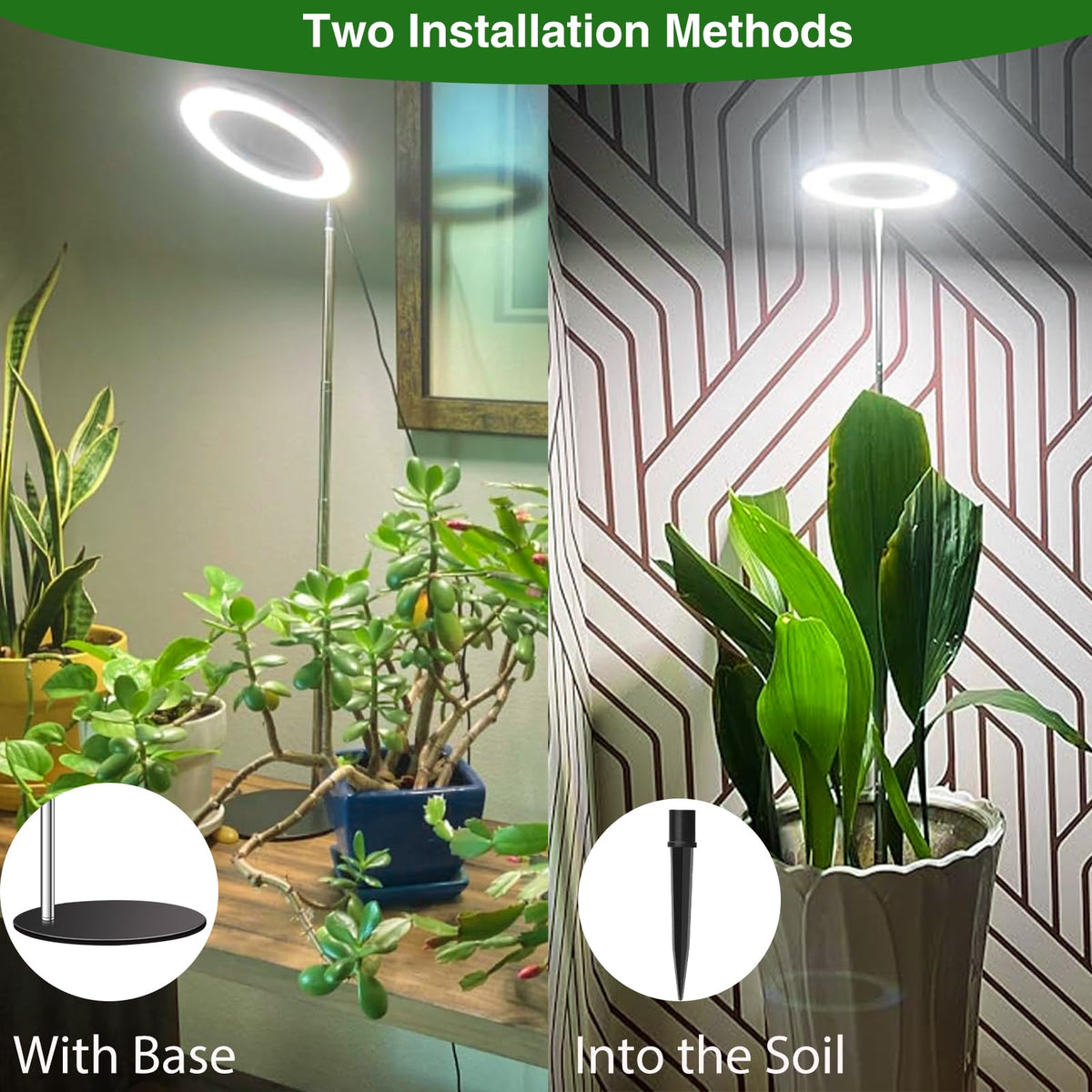 Aokrean Grow Lights desk base with non-slip pads ensures stable placement