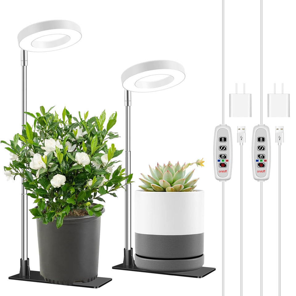 Aokrean Grow Lights panel front view supporting lush indoor plants