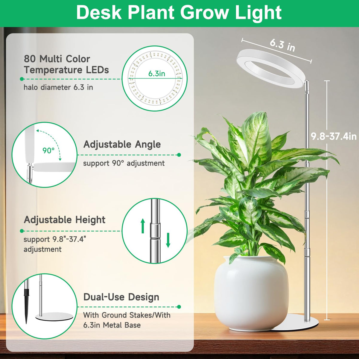 Aokrean grow lights three spectrums for tailored plant lighting