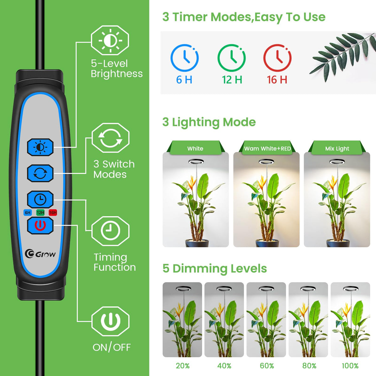 Aokrean height adjustable telescopic pole extended for wide plant coverage