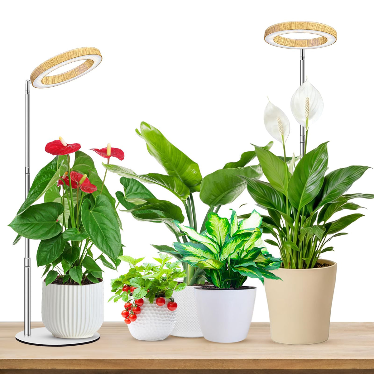 Aokrean Plant Grow Light base offers stable desk support for compact spaces.