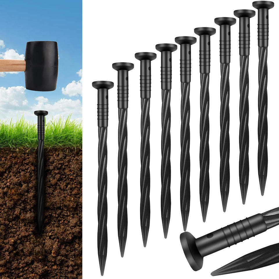 Aolabela 80-pack eight-inch stakes with flat heads for edging.