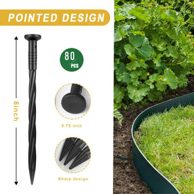 Aolabela durable plastic landscape stakes resist rust for long-lasting yards.