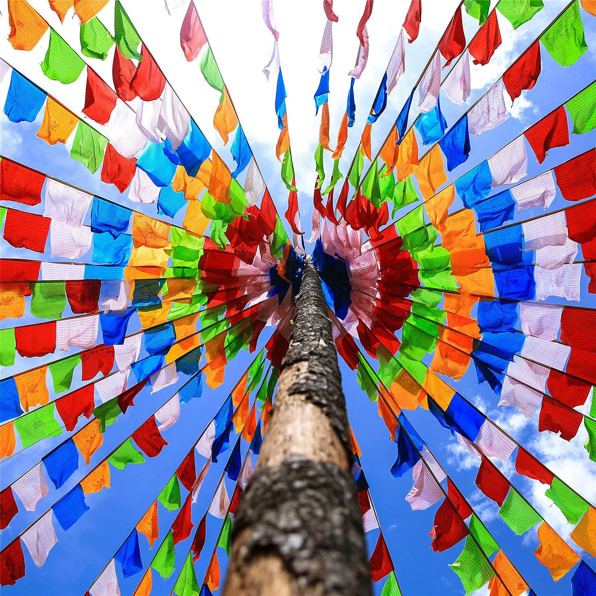 Aolamegs gift-ready flags brighten any altar or meditation corner.