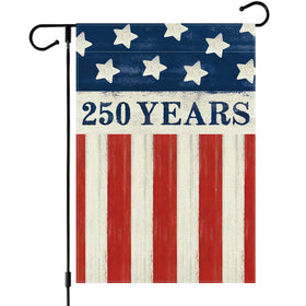Aolime 250 Years USA flag front view, durable garden decor for patriotic outdoor displays.
