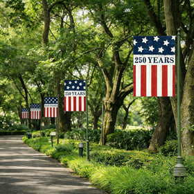 Aolime flag with hang holes, easy installation on standard flag poles.