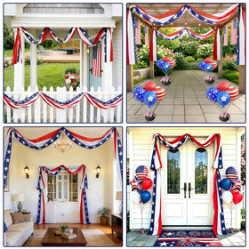 AOLIUP 4th of July bunting decorating a doorway for celebrations