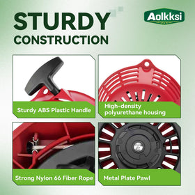 AOLKKSI GCV160 pull start side installation demonstrates easy swap with screws included.