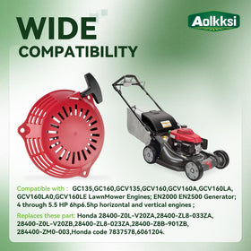 AOLKKSI GCV160 recoil starter in-box shows complete replacement kit for quick repair.