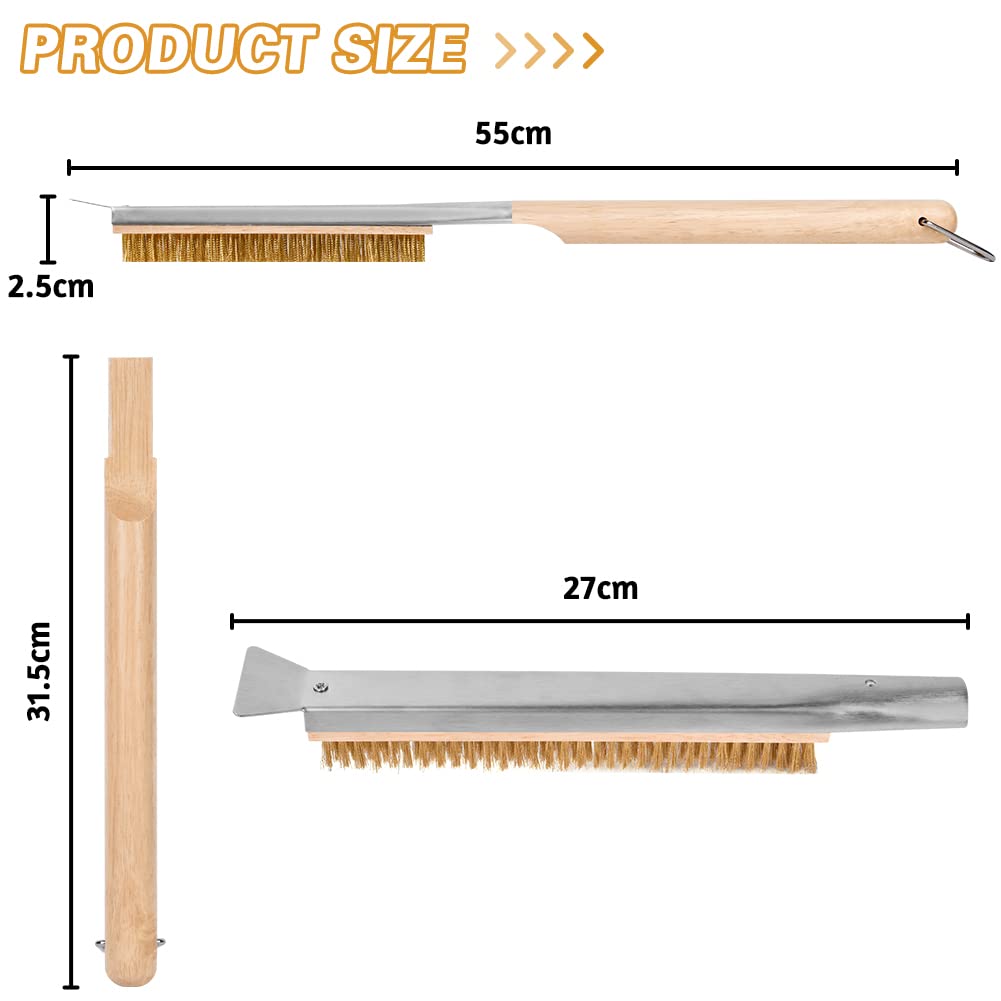 Aolso brass bristles cleaning head for gentle yet effective scrubbing