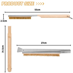 Aolso brass bristles cleaning head for gentle yet effective scrubbing