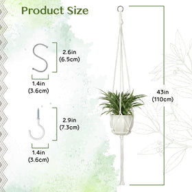 AOMGD macrame hanger setup showing versatile indoor outdoor use