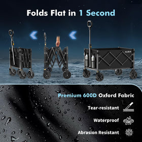 AOMIA collapsible wagon water-resistant fabric resists spills and cleans easily.