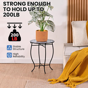 Aonagi sturdy metal surface supports drinks and decor safely.