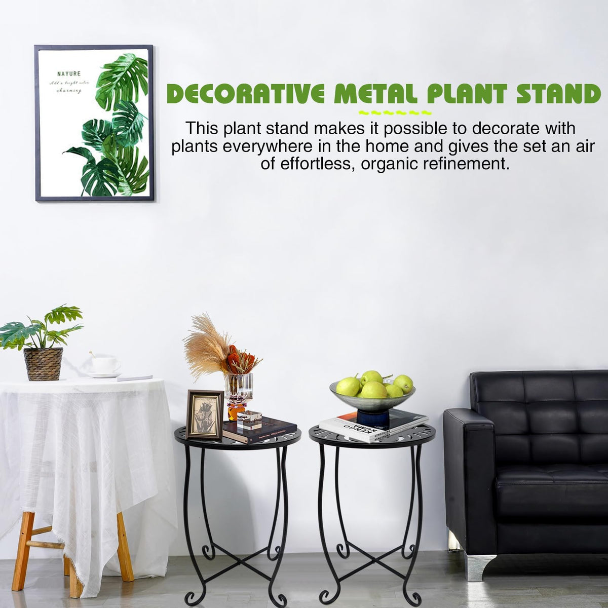 Aonagi cross-leg design provides stable support for drinks and decor.