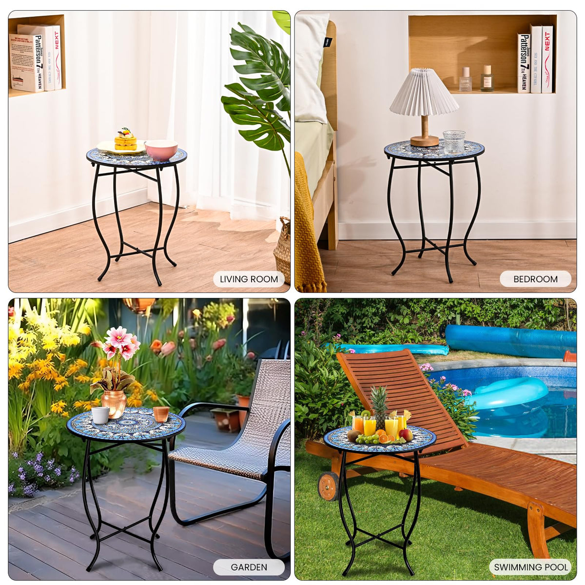 Aonagi sturdy table with non-slip feet to protect wooden floors.