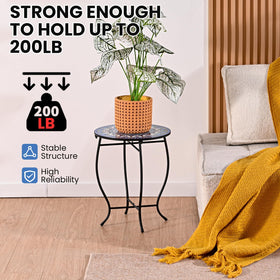 Aonagi foldable metal plant stand with easy assembly and compact storage.