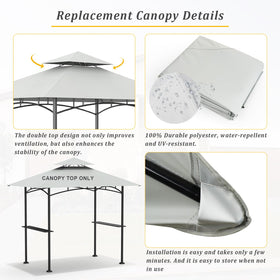 AONEAR 5x8 canopy replacement keeps shade intact and storage simple
