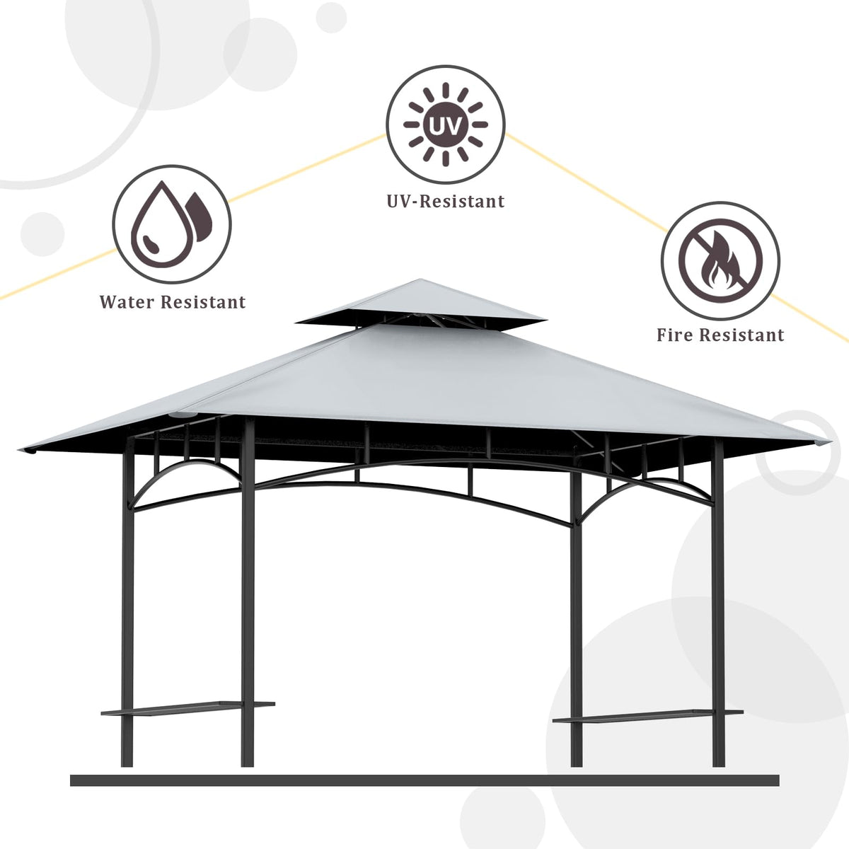 AONEAR corner-pocket canopy design improves proper fit for L-GG001PST-F
