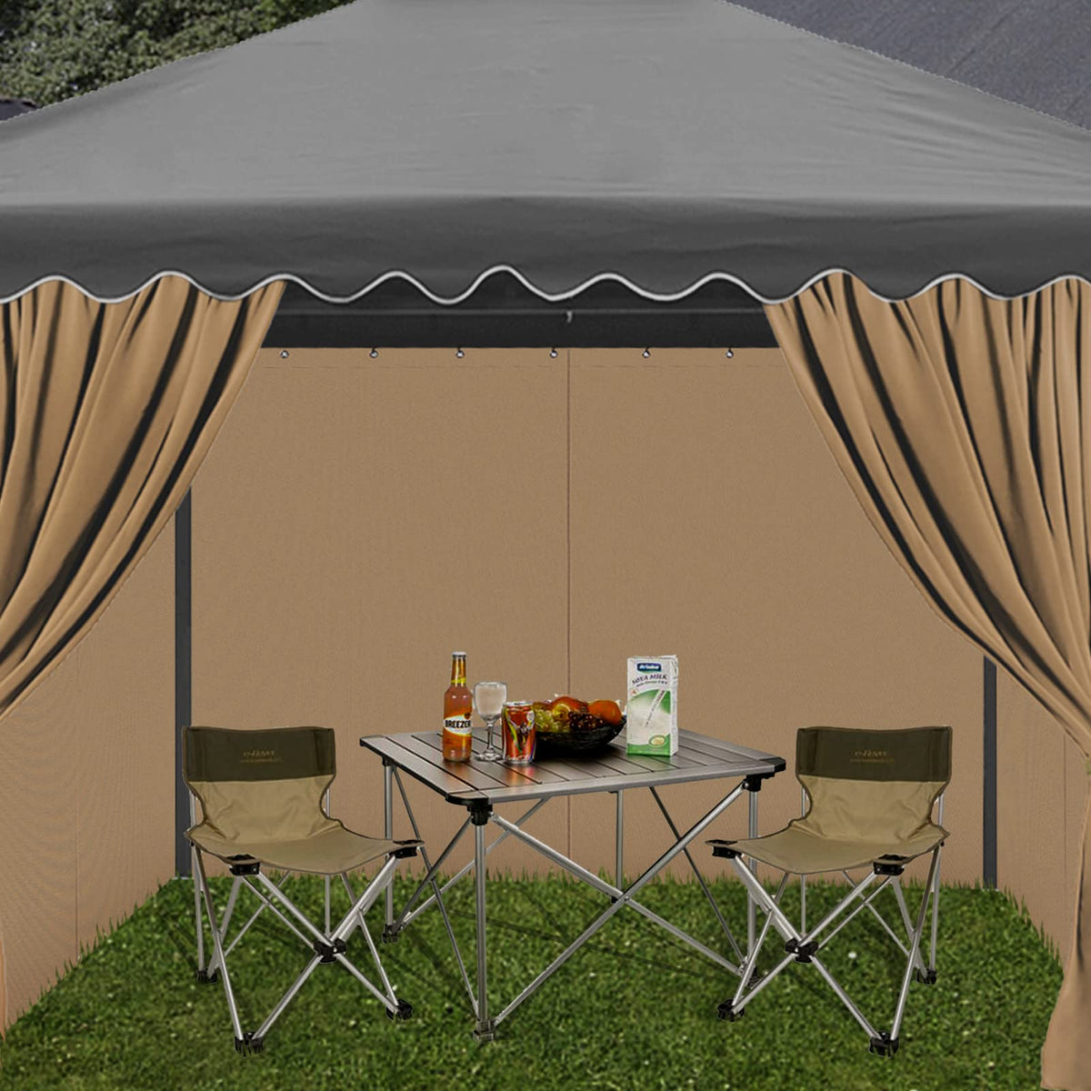 Aonear gazebo curtains ready to wash and store after use.