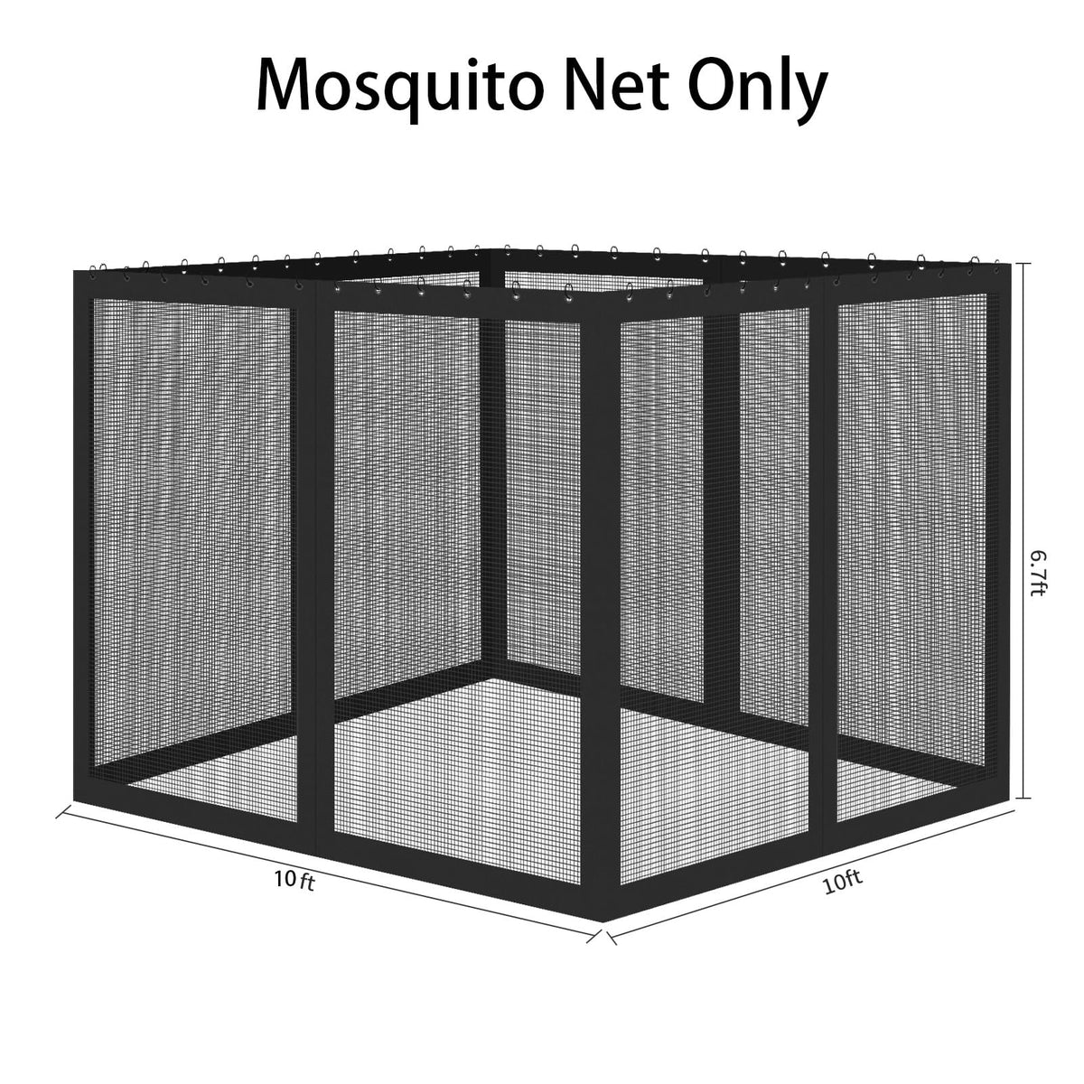 Aonear gazebo gray mesh close-up highlights durable breathable weave.