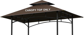 AONEAR grill canopy top 5x8 brown provides sun and rain protection for outdoor grilling.