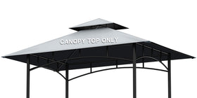 AONEAR grill gazebo replacement canopy top in 5x8 gray shade provides outdoor sun protection