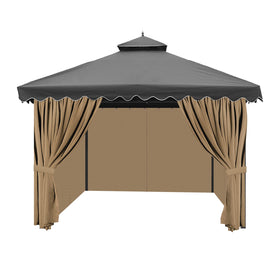 Aonear outdoor privacy wall set installed on a gazebo for a sheltered space.