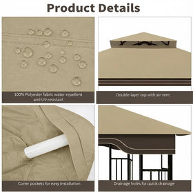 Aonear Regency II canopy replacement UV protection preserves colors and longevity.