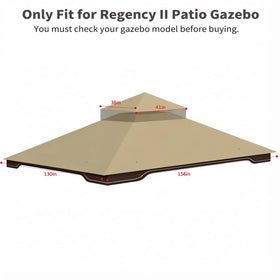Aonear Regency II canopy replacement waterproof coating keeps you dry.