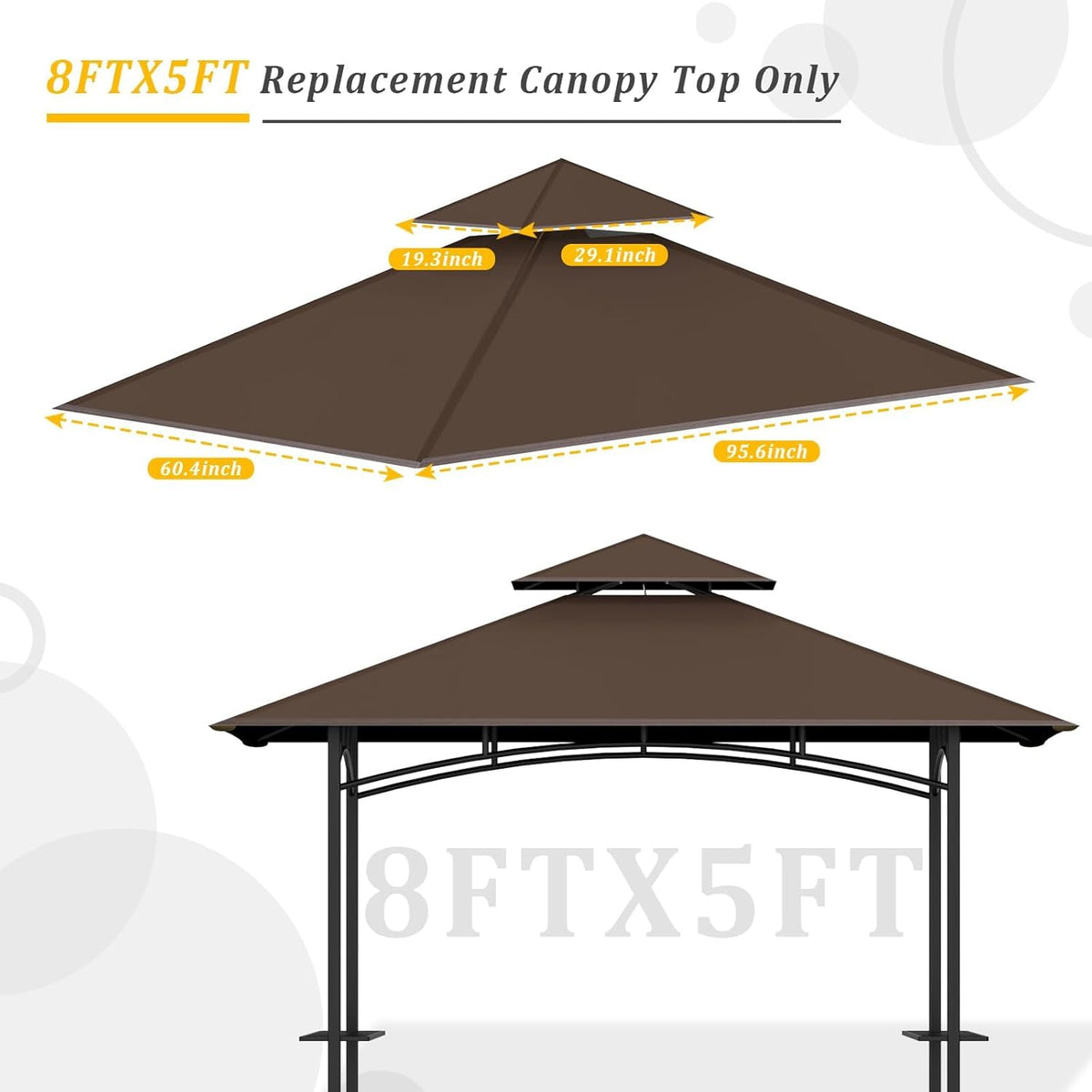 AONEAR vented double-layer canopy design stabilizes the shelter against wind.
