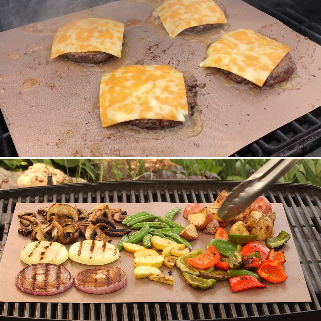Aoocan copper grill mat heat-resistant design withstands high temperatures.