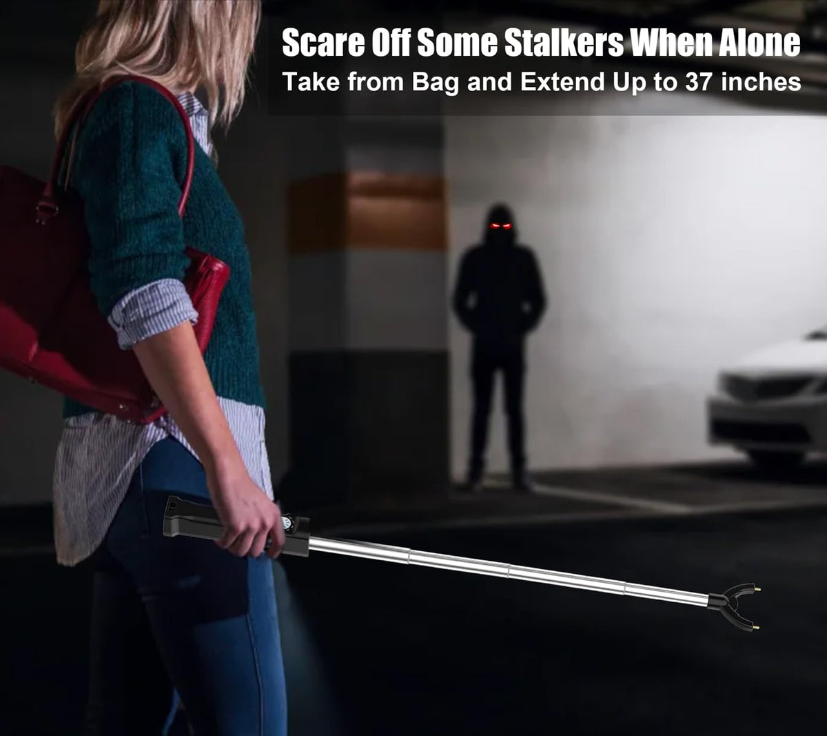 Aooccder lightweight cattle prod reduces strain during long use.