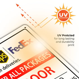 AOOCY Do Not Leave Packages Here sign metal aluminum construction durability
